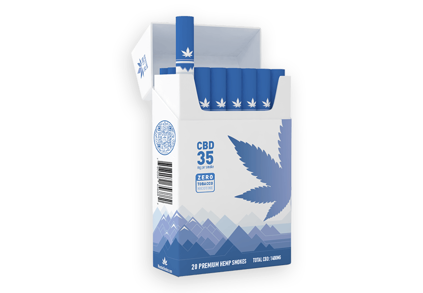 20-Pack of MOUNTAIN Smokes Originals CBD Hemp Smokes - Natural Flavor - 35mg per Smoke